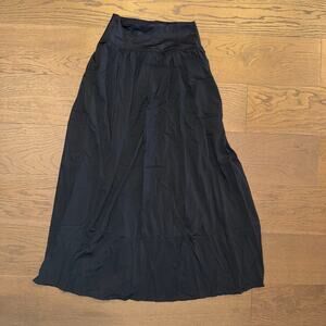 Halara Breezeful High Waisted Split Flowy Quick Dry Maxi Skirt Black Small NWT